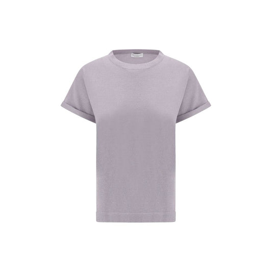 T-shirt à paillettes en cachemire Brunello Cucinelli