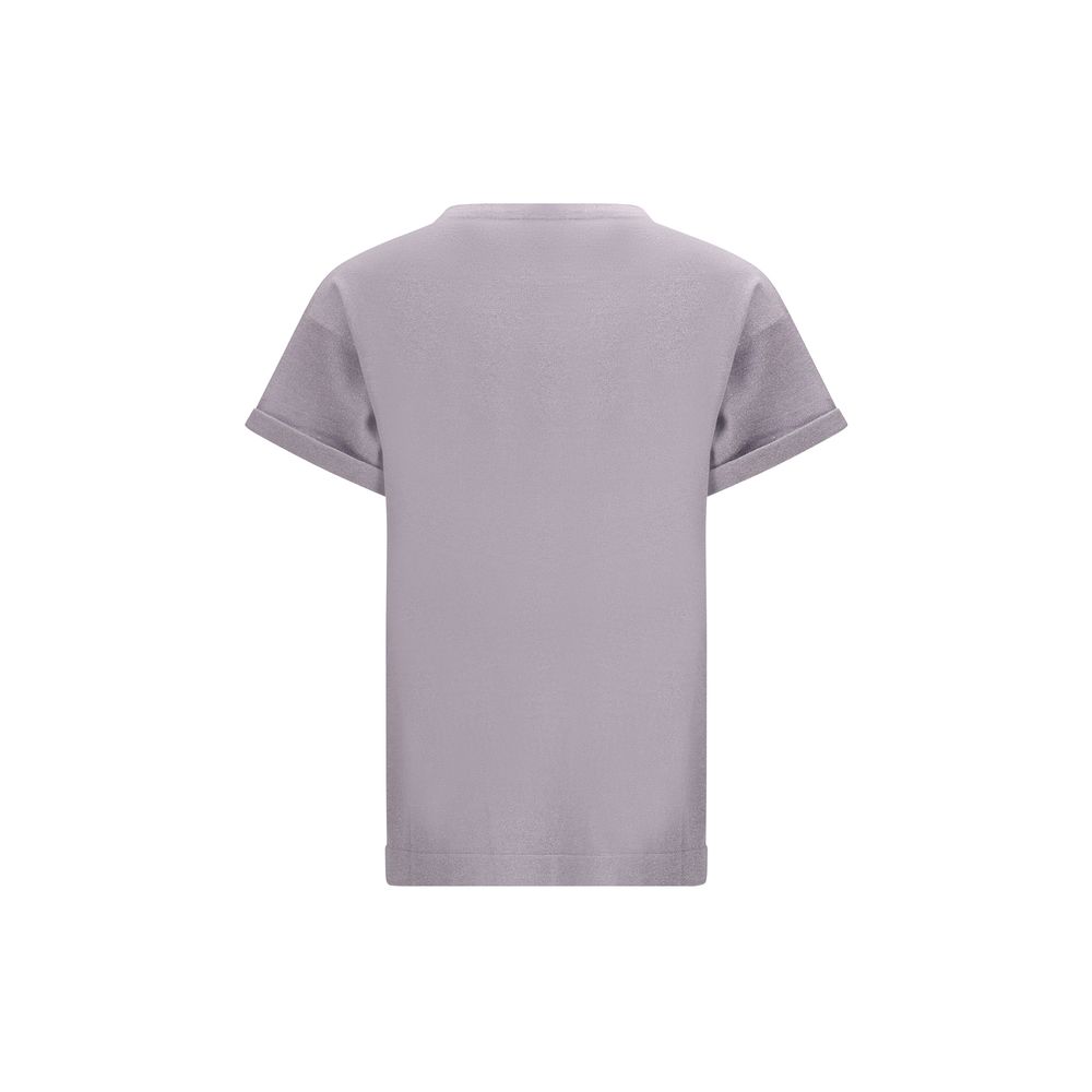 T-shirt à paillettes en cachemire Brunello Cucinelli