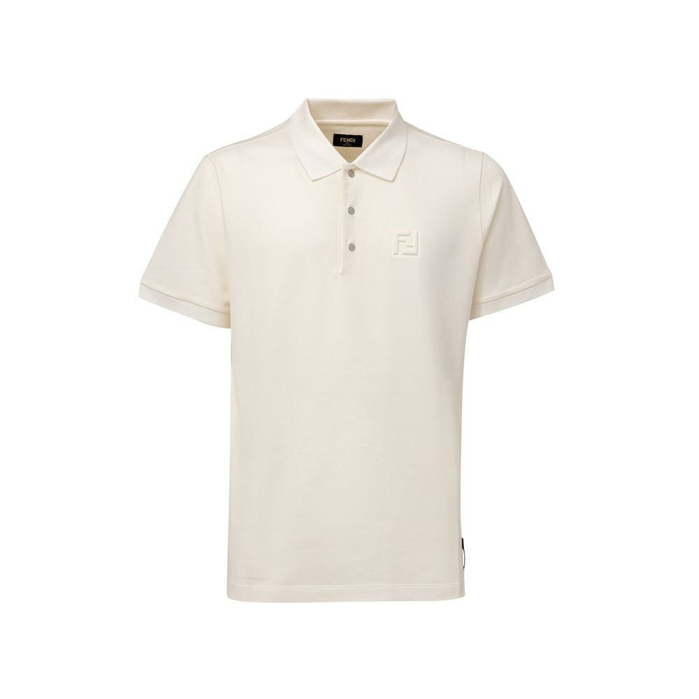 Polo Fendi en coton blanc