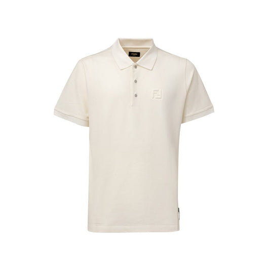 Polo Fendi en coton blanc