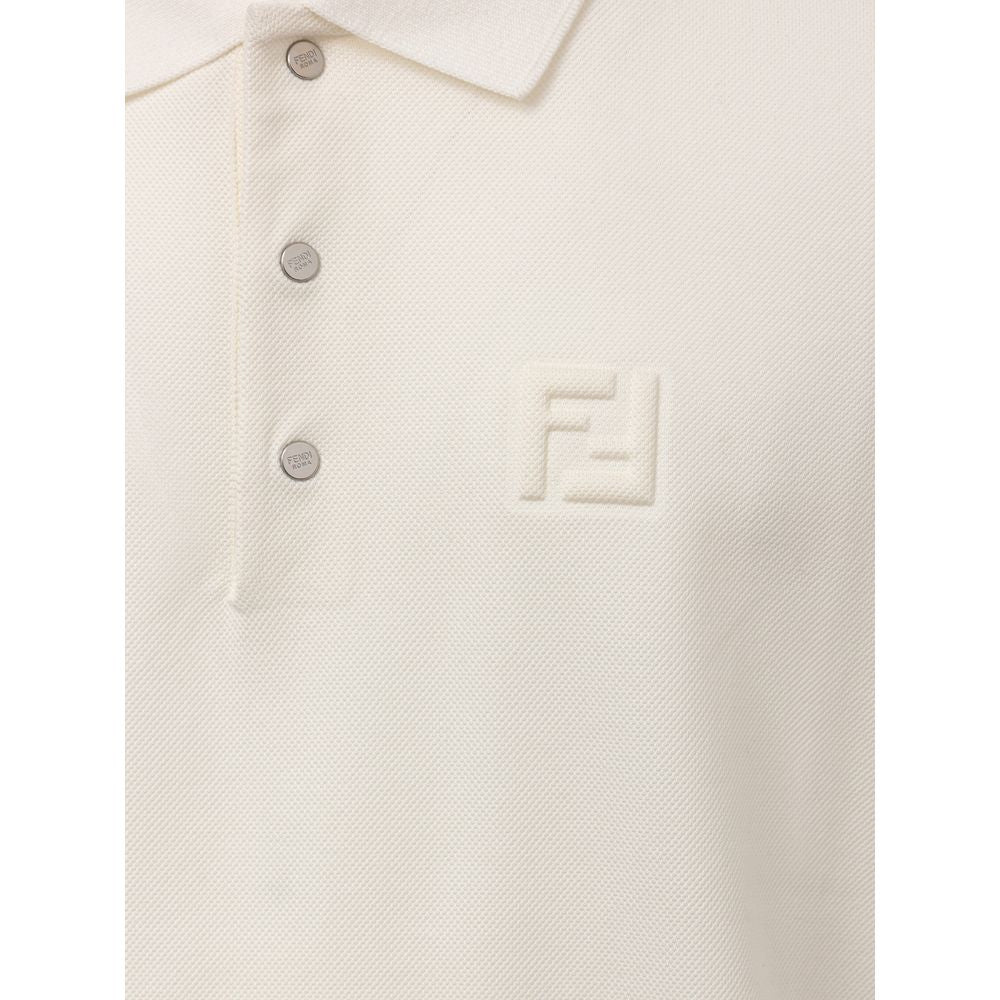 Polo Fendi en coton blanc