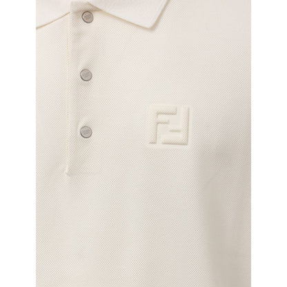Polo Fendi en coton blanc