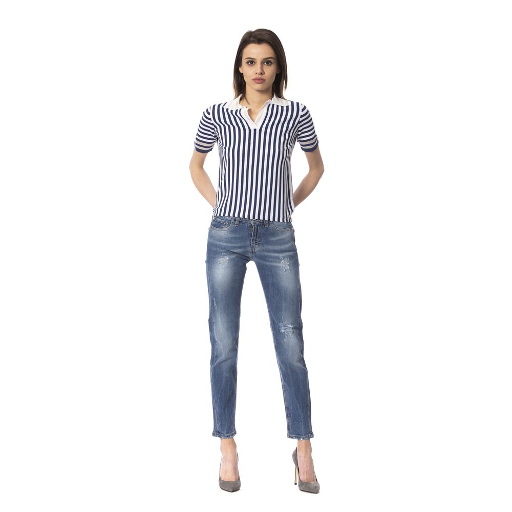 Frankie Morello Blue Other Fibres Women Jeans by Frankie Morello