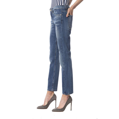 Frankie Morello Blue Other Fibres Women Jeans by Frankie Morello