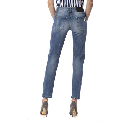 Frankie Morello Blue Other Fibres Women Jeans by Frankie Morello