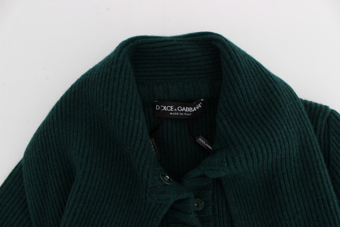Dolce &amp; Gabbana Élégant pull cardigan en cachemire vert