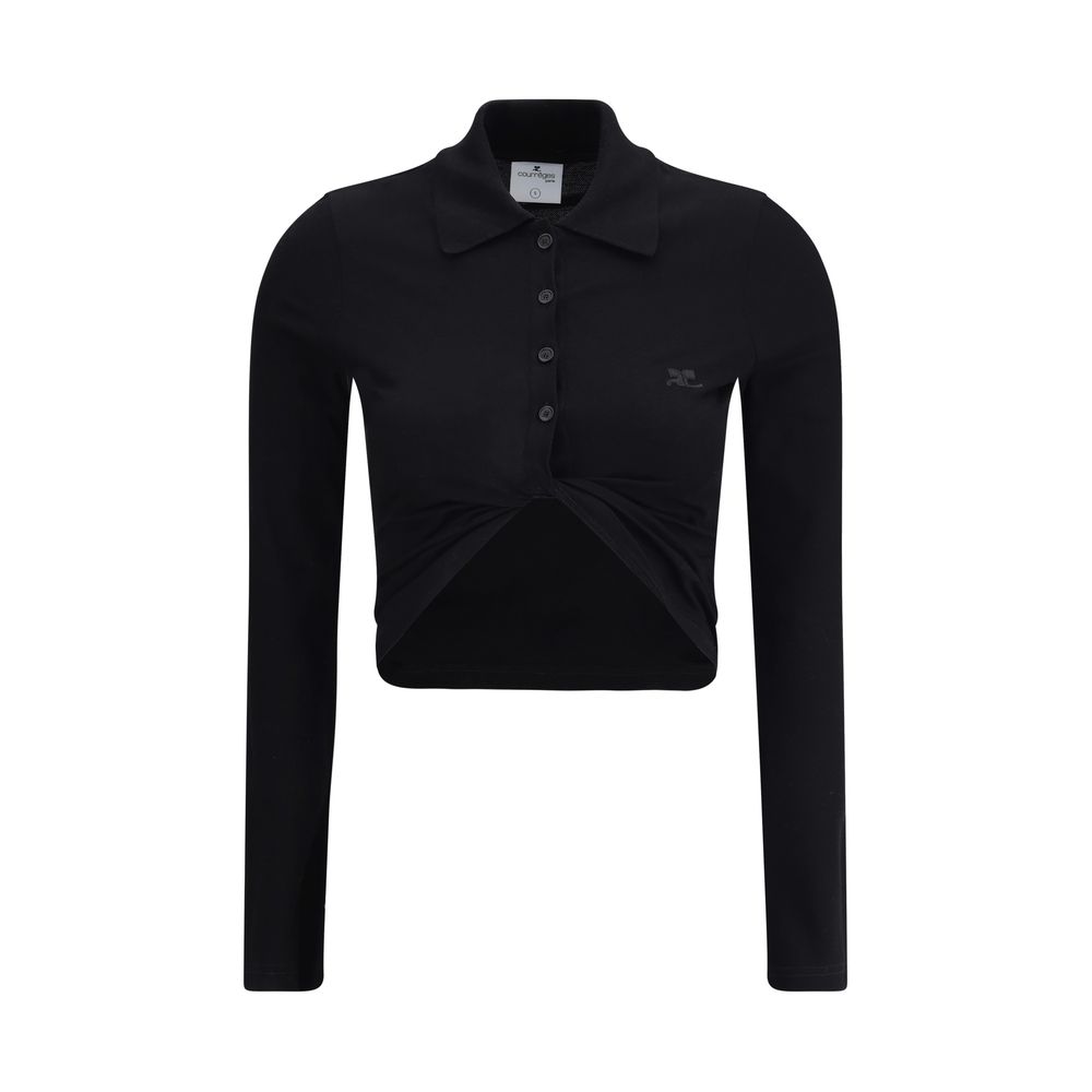 Courrèges Polo with twisted detail by Courrèges