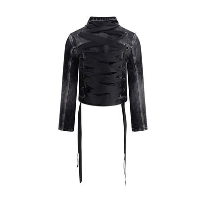 Veste en jean Balenciaga avec ruban