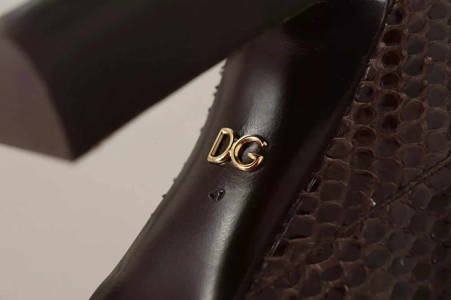 Dolce & Gabbana Brown Exotic Leather Heels High Boots Shoes by Dolce & Gabbana