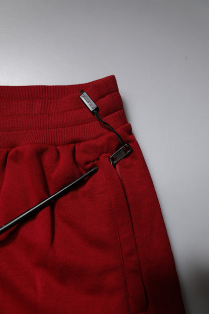 Dolce & Gabbana Red Logo Tape Cotton Jogger Sweatpants Pants by Dolce & Gabbana