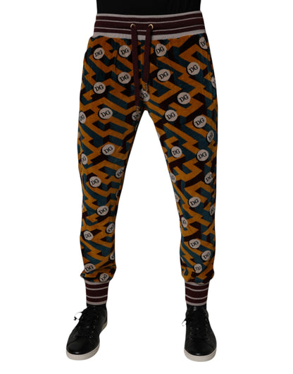 Dolce & Gabbana Multicolor Logo Monogram Jogger Sweatpants Pants by Dolce & Gabbana