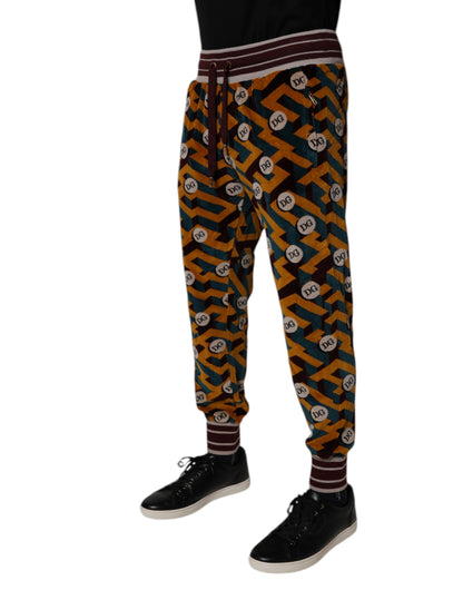 Dolce & Gabbana Multicolor Logo Monogram Jogger Sweatpants Pants by Dolce & Gabbana