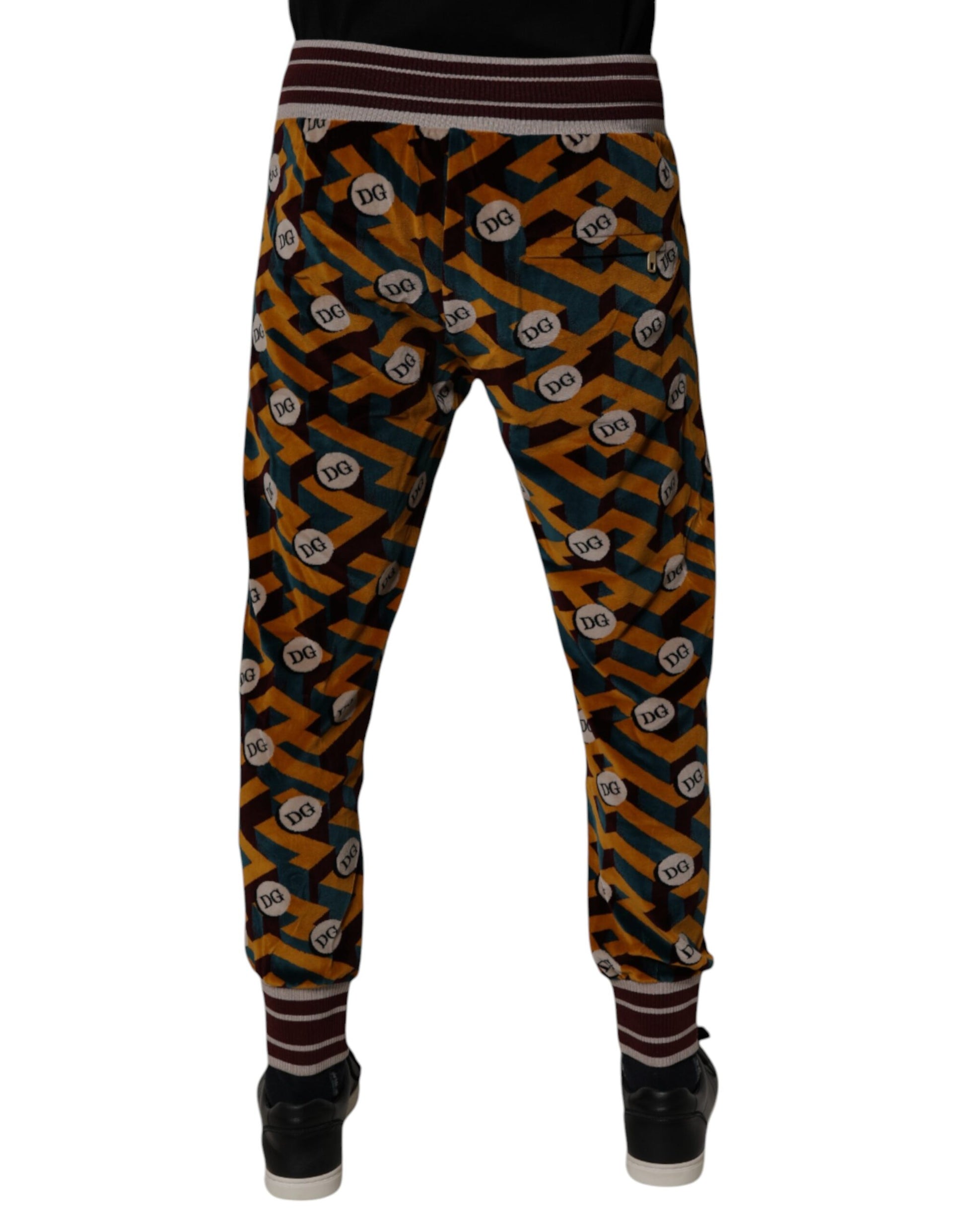 Dolce & Gabbana Multicolor Logo Monogram Jogger Sweatpants Pants by Dolce & Gabbana