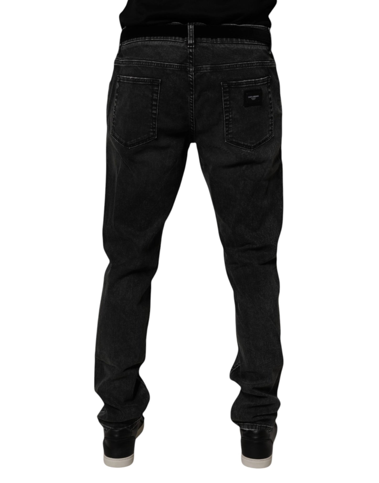Dolce & Gabbana Black Cotton Stretch Men Skinny Denim Jeans by Dolce & Gabbana