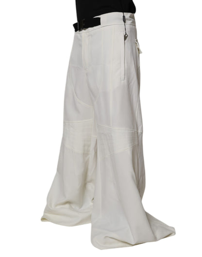 Dolce & Gabbana Wide Leg Broeken Wit Gemaakt In Italië