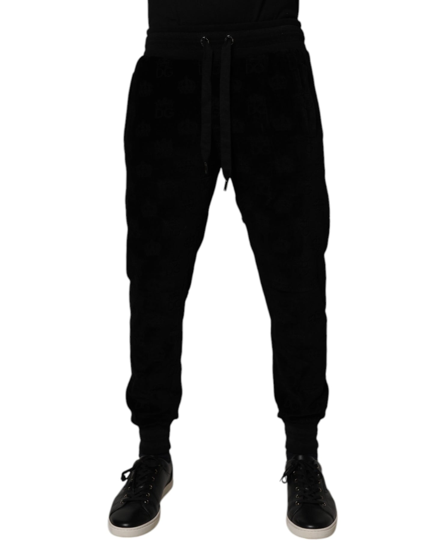 Dolce & Gabbana Black Cotton Jogger Men Sweatpants Pants by Dolce & Gabbana