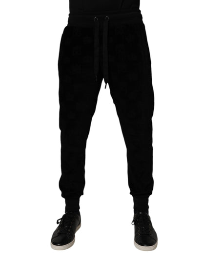 Dolce & Gabbana Black Cotton Jogger Men Sweatpants Pants by Dolce & Gabbana