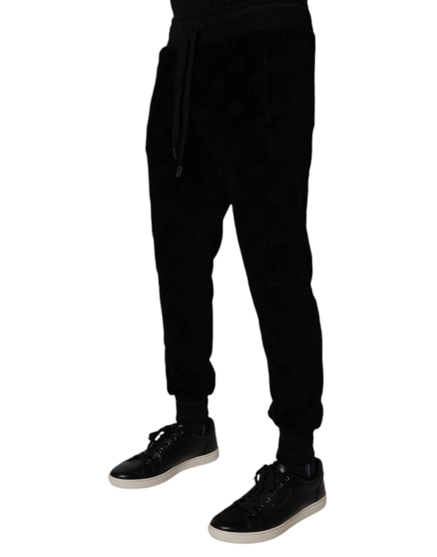 Dolce & Gabbana Black Cotton Jogger Men Sweatpants Pants by Dolce & Gabbana