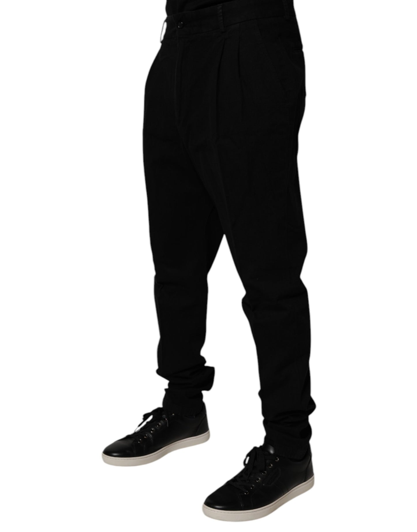 Dolce & Gabbana Black Cotton Stretch Skinny Pants by Dolce & Gabbana