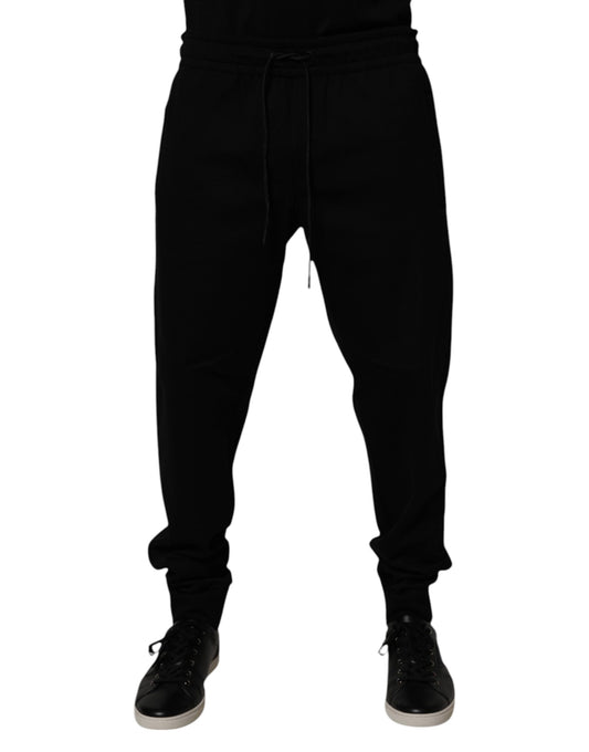 Dolce & Gabbana Black Cotton Blend Jogger Sweatpants Pants by Dolce & Gabbana