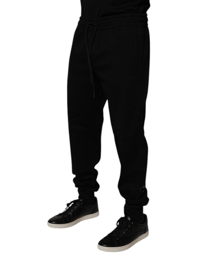 Dolce & Gabbana Black Cotton Blend Jogger Sweatpants Pants by Dolce & Gabbana