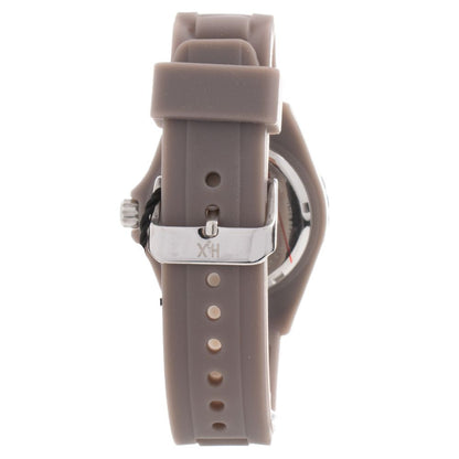 Montre Haurex en caoutchouc marron