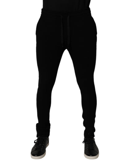 Dolce & Gabbana Black Cashmere Jogger Men Sweatpants Pants by Dolce & Gabbana