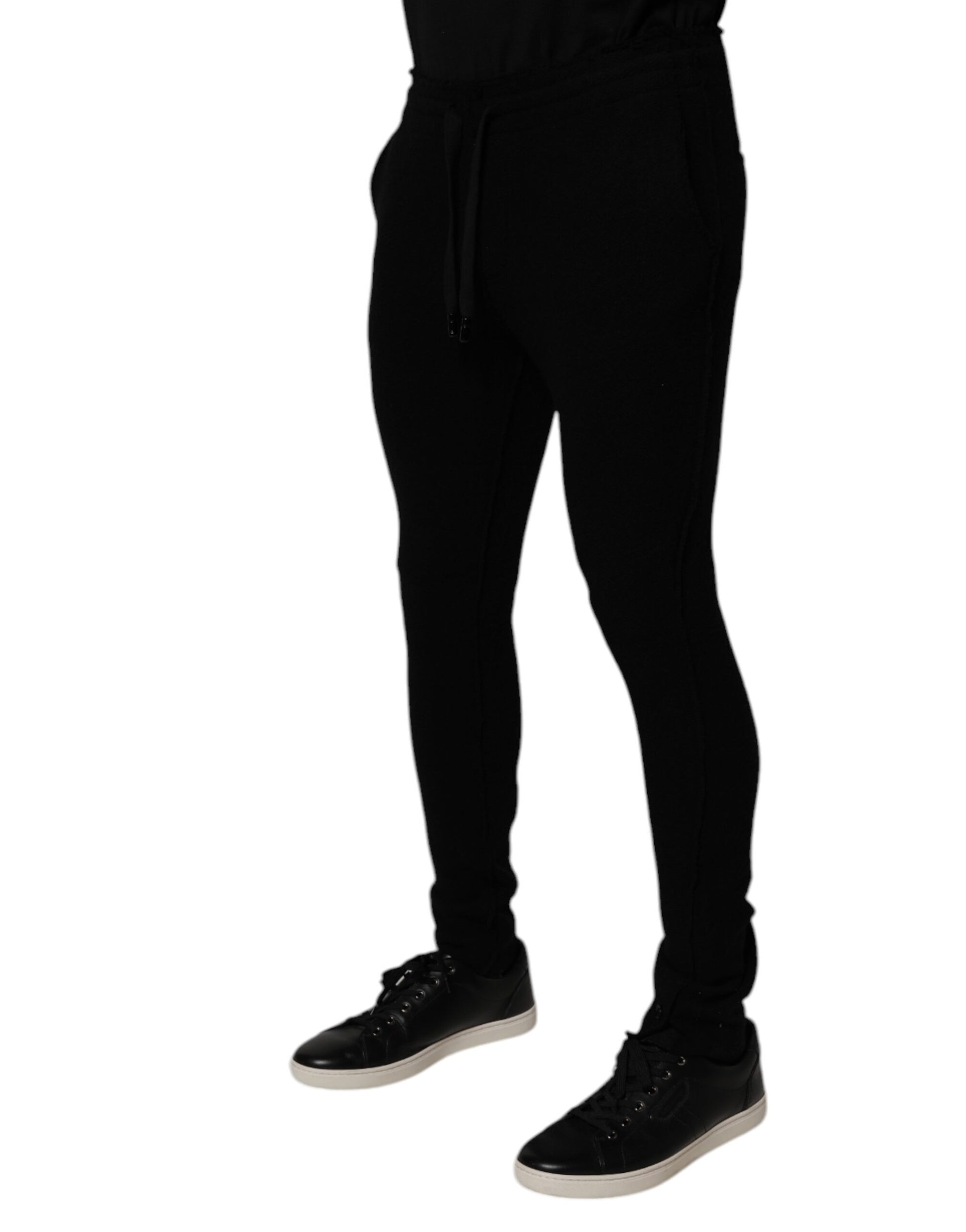 Dolce & Gabbana Black Cashmere Jogger Men Sweatpants Pants by Dolce & Gabbana
