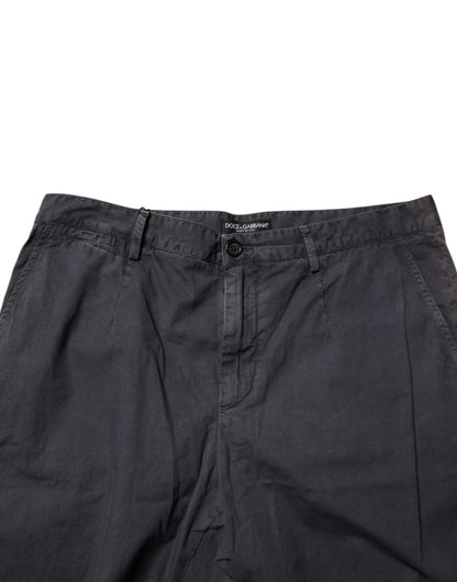Bermuda taille moyenne en coton gris foncé Dolce &amp; Gabbana pour homme