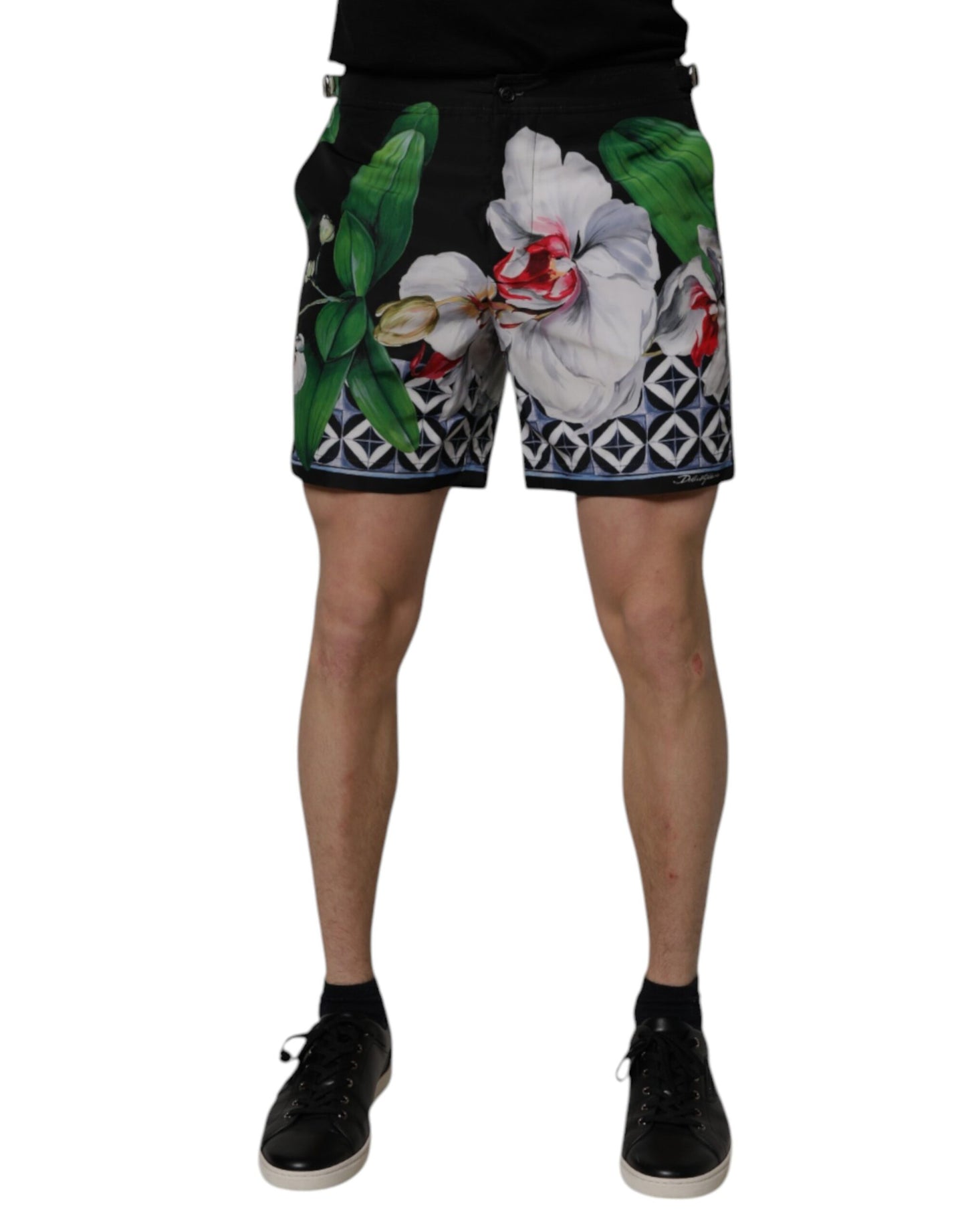 Dolce &amp; Gabbana Multicolor Floral Polyester Men Bermuda Shorts