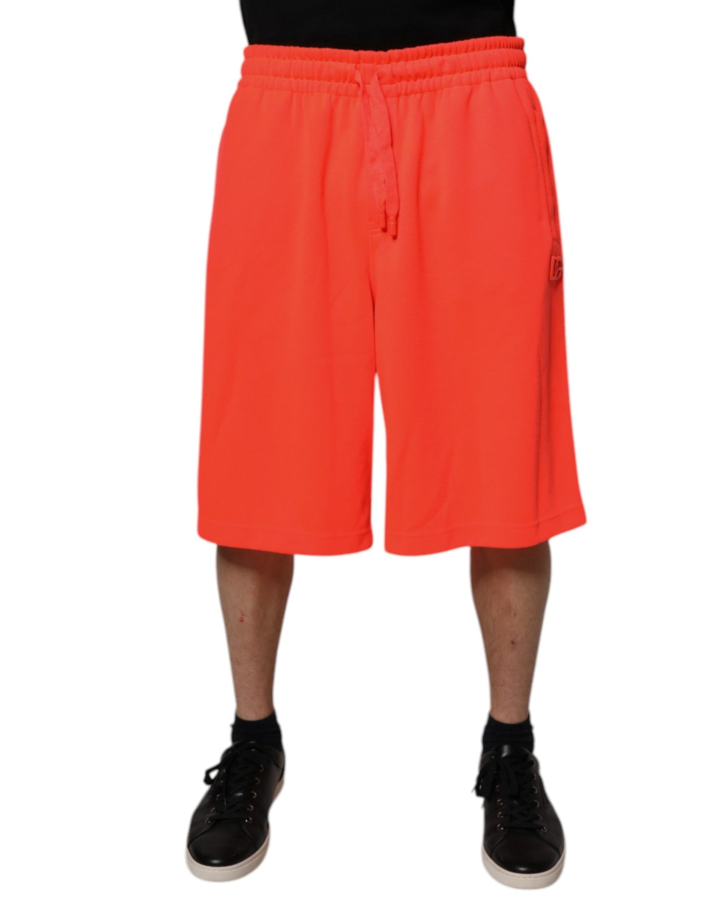 Dolce &amp; Gabbana Red Polyester Mid Waist Men Bermuda Shorts