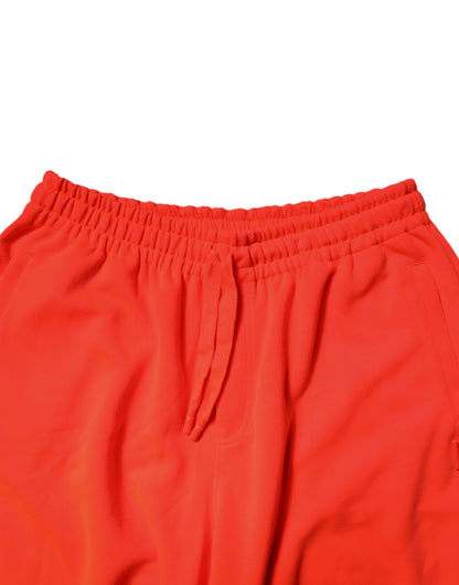 Dolce &amp; Gabbana Red Polyester Mid Waist Men Bermuda Shorts