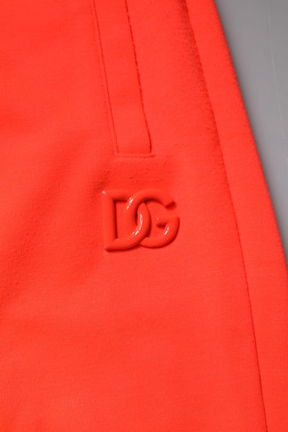 Dolce &amp; Gabbana Red Polyester Mid Waist Men Bermuda Shorts