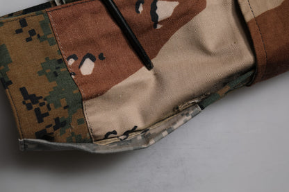 Dolce &amp; Gabbana Green Patchwork Cargo Bermuda Shorts