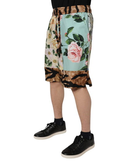 Dolce &amp; Gabbana Multicolor Floral Print Men Bermuda Shorts