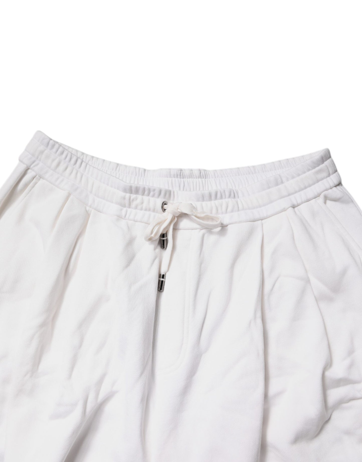 Dolce &amp; Gabbana White Cotton Cargo Bermuda Sweatshorts Shorts