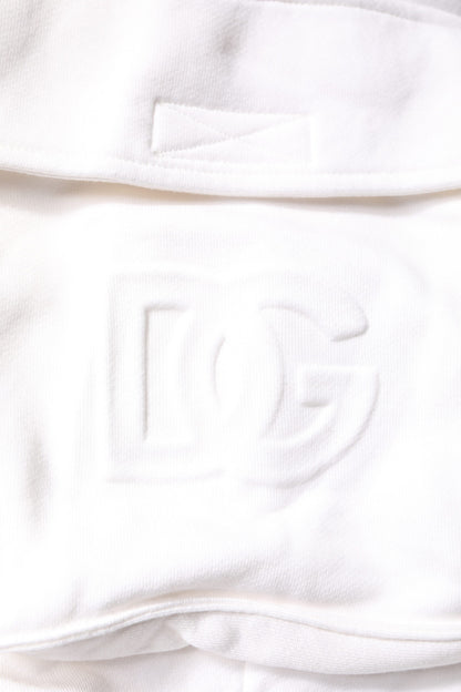 Dolce &amp; Gabbana White Cotton Cargo Bermuda Sweatshorts Shorts