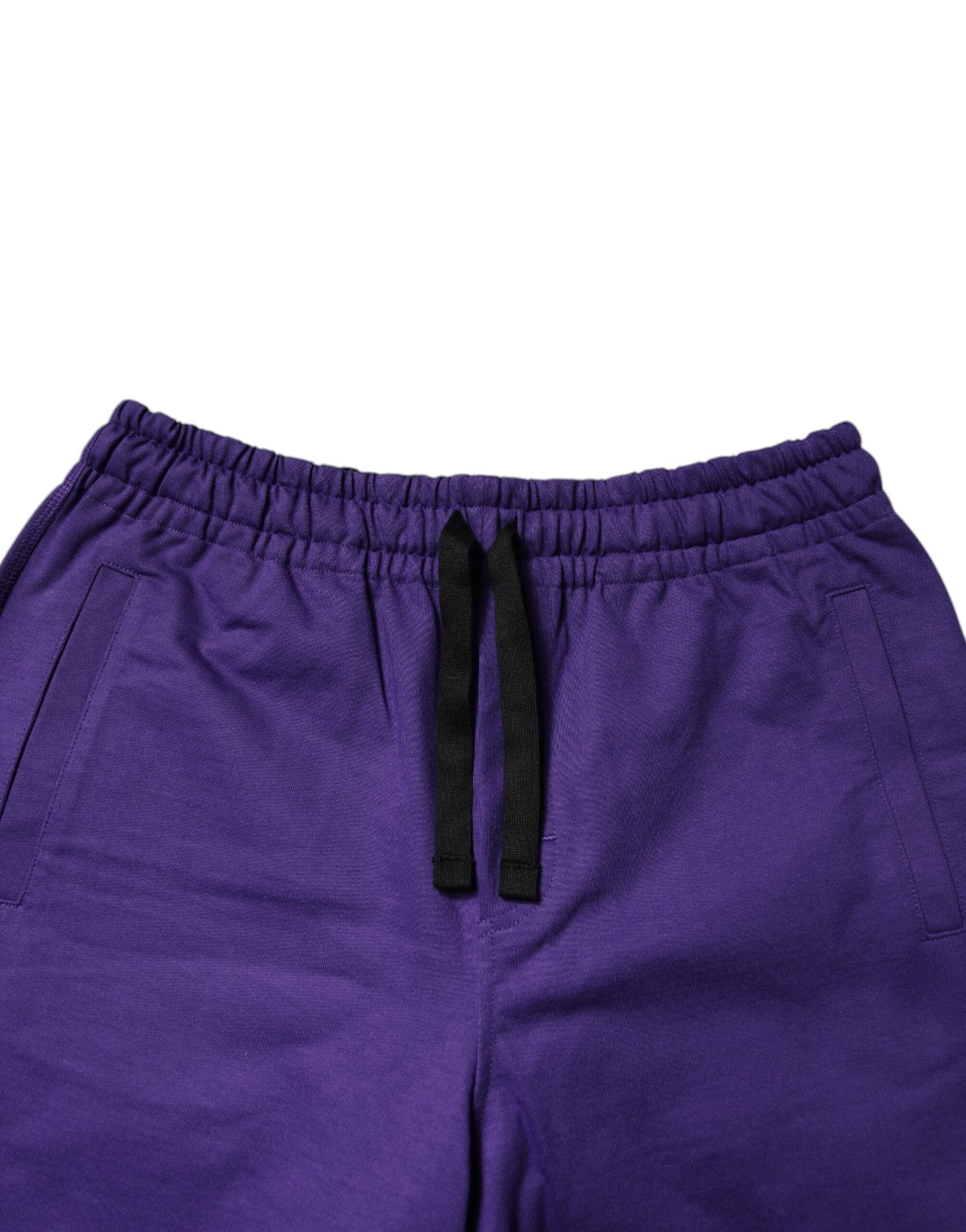 Dolce &amp; Gabbana Purple Cotton Men Bermuda Sweatshorts Shorts