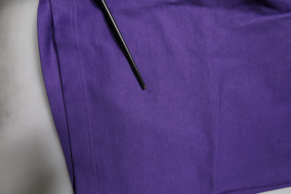 Dolce &amp; Gabbana Purple Cotton Men Bermuda Sweatshorts Shorts