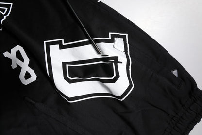Dolce &amp; Gabbana Black Logo Cotton Bermuda Sweatshorts Shorts