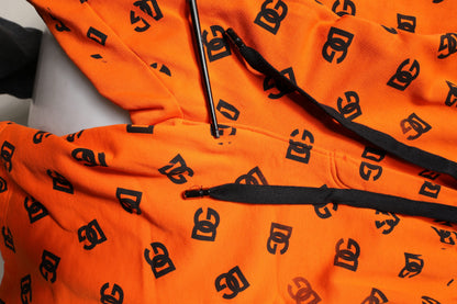 Dolce &amp; Gabbana Orange Logo Monogram Cotton Bermuda Shorts