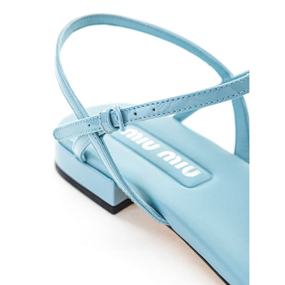 Miu Miu Blue Patent Leather Flip-Flop Sandal by Miu Miu