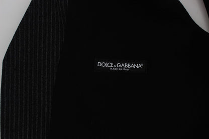 Dolce &amp; Gabbana Gray Striped Formal Cardigan