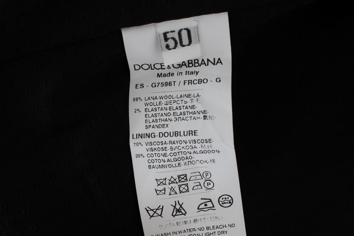 Dolce &amp; Gabbana Gray Striped Formal Cardigan