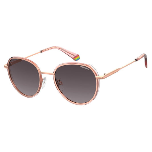 Lunettes de soleil Polaroid en métal or rose