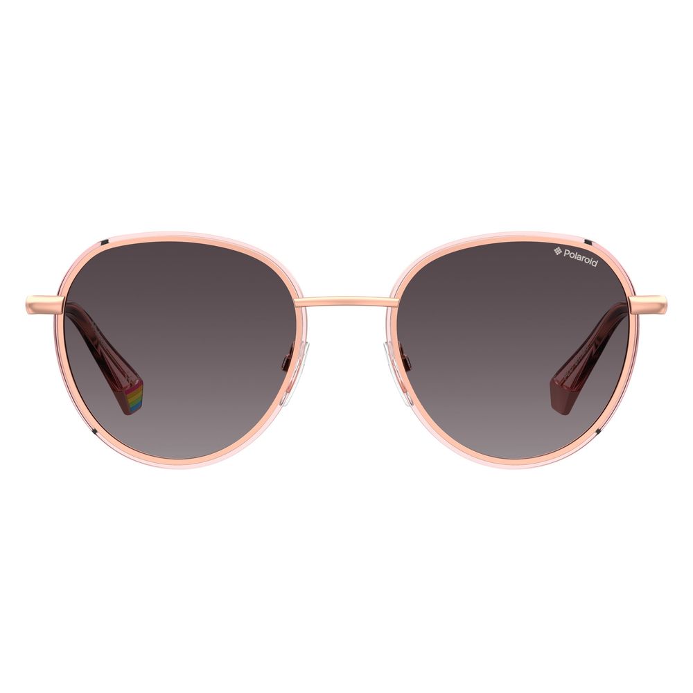 Lunettes de soleil Polaroid en métal or rose