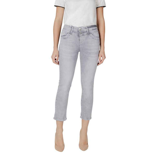 Street One Gray Cotton Slim Fit Jean