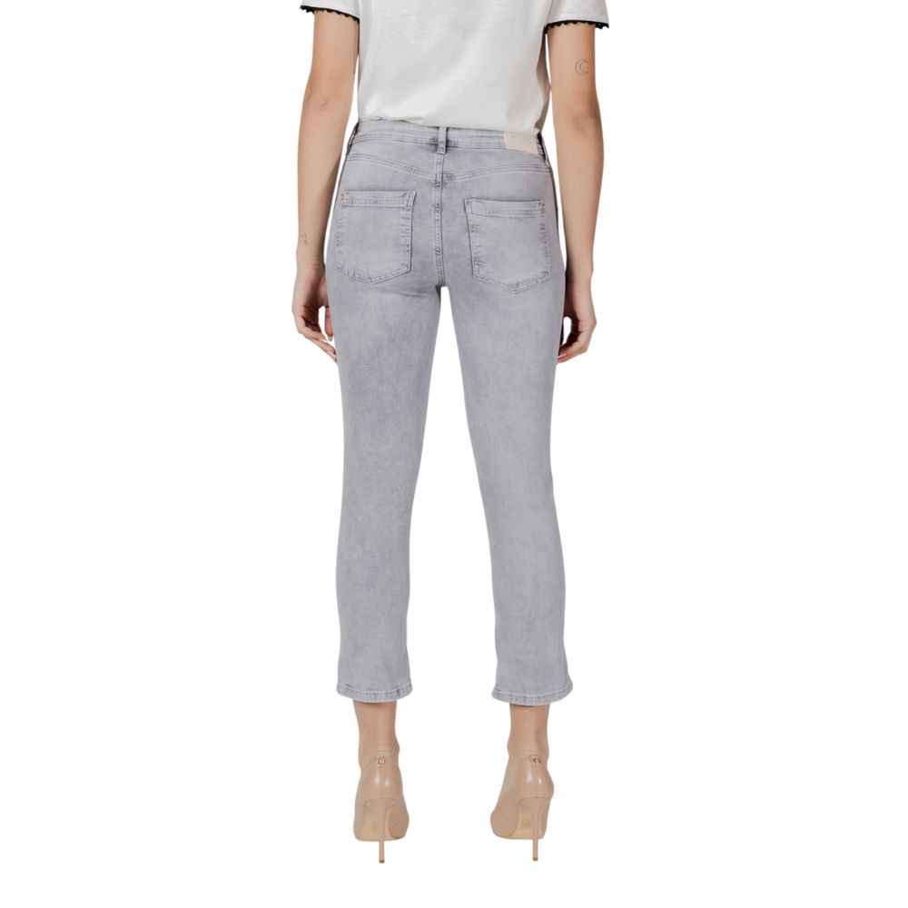 Street One Gray Cotton Slim Fit Jean