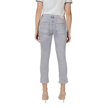 Street One Gray Cotton Slim Fit Jean
