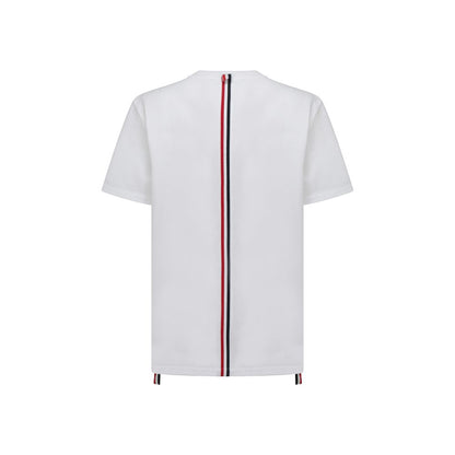 Thom Browne Cotton T Shirt Made In Italy Back Stripe Bar